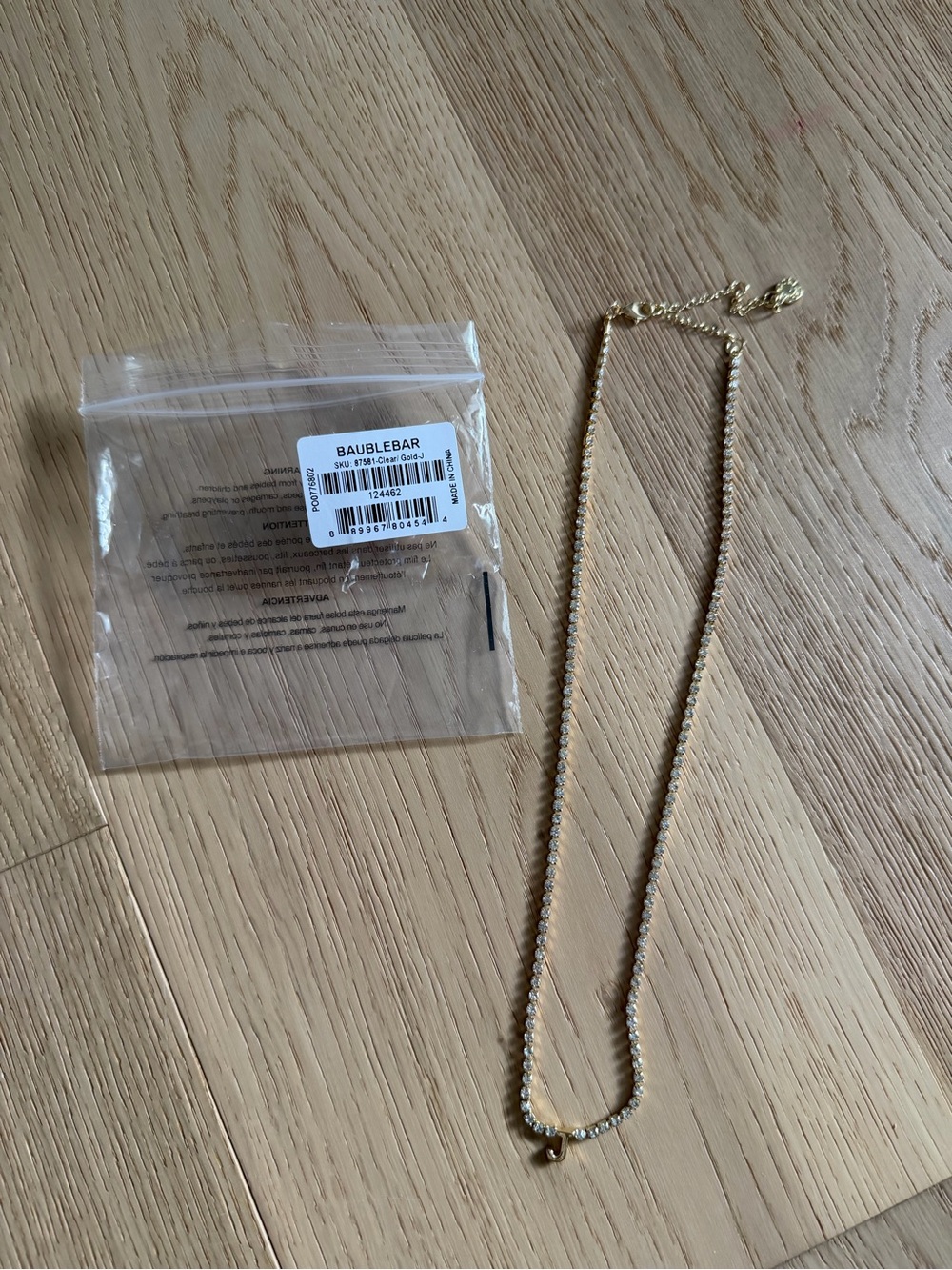 Baublebar letter J necklace